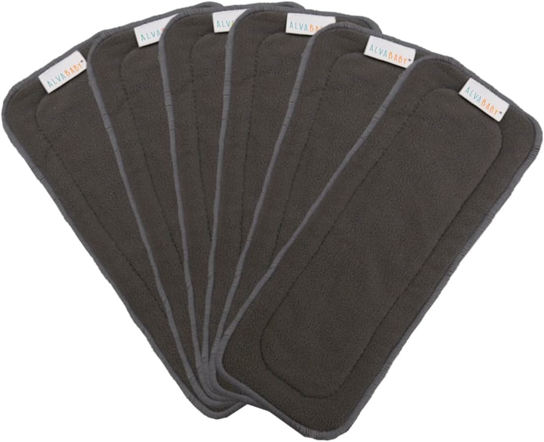 251026152612152_1 ALVABABY 6PCS Diaper Inserts Rayon from Bamboo Liners 5-Layers, Reusable/Water Absorbent for Cloth Diapers 6FMB - Image 1